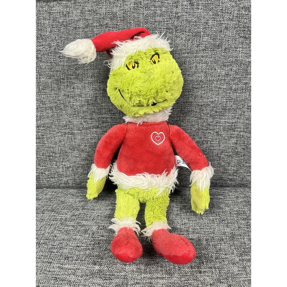 Aurora World Grinch Plush in Santa Stuffed Animal 16" Dr. Seuss '2018 Christmas